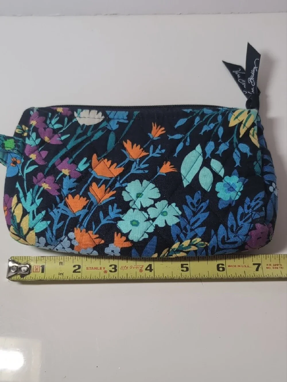 Vera Bradley Floral Quilted Wristlet Pouch - Navy Multicolor
